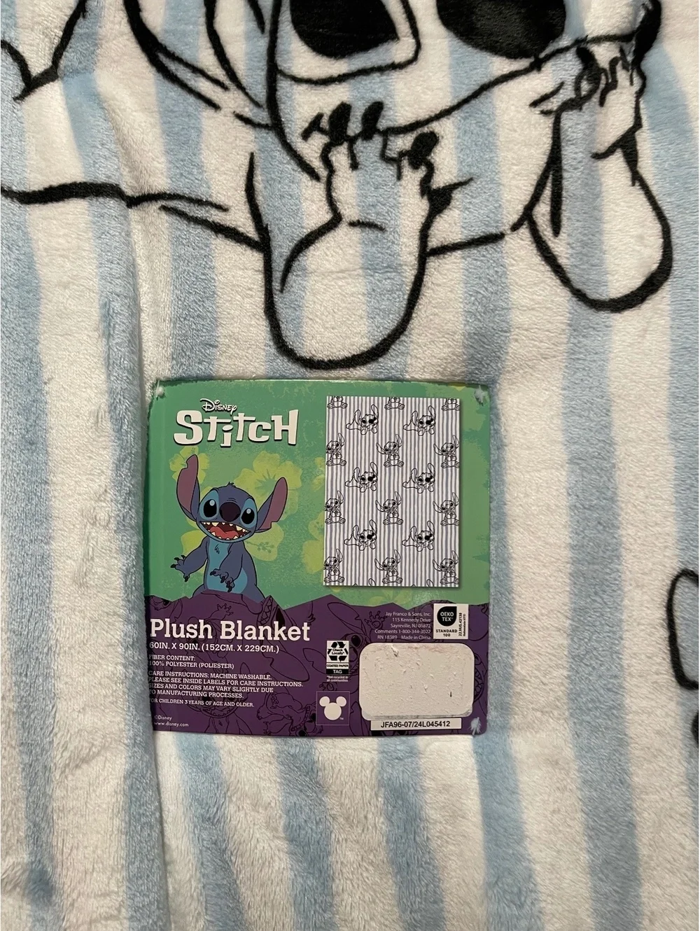 Disney Stitch Plush Blanket 60in x 90in Soft Cozy Throw